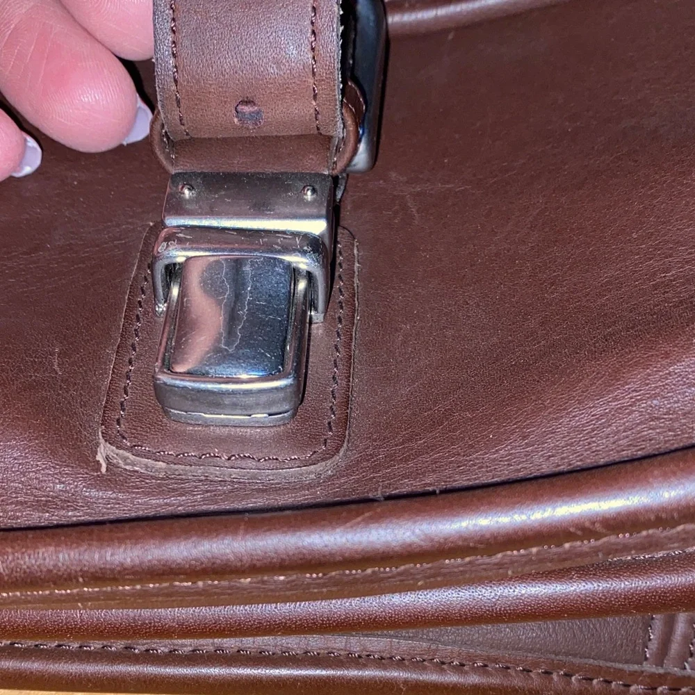 Coach Dark Brown Leather Briefcase